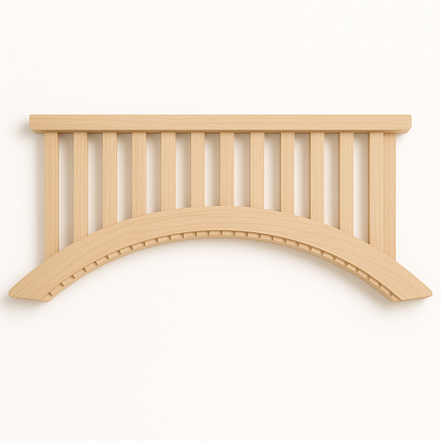 Interior and exterior decorative timber arch panel
