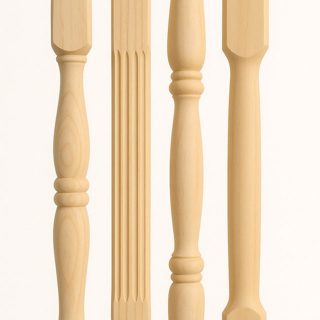 Turned timber balusters for stairs and decks