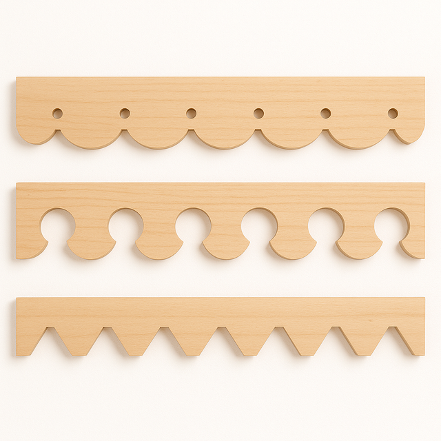 Decorative timber barge board trim
