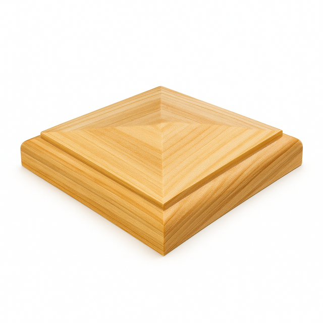 Decorative timber fence post capital (post cap)