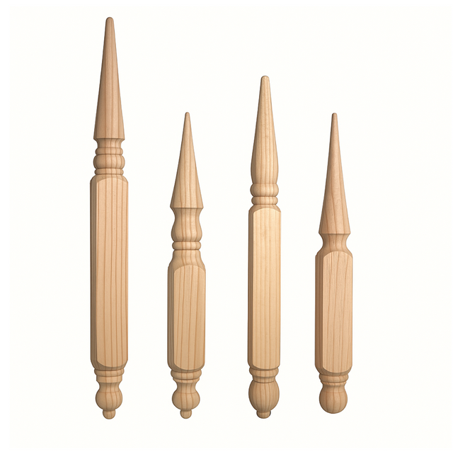 Timber roof finials for heritage homes