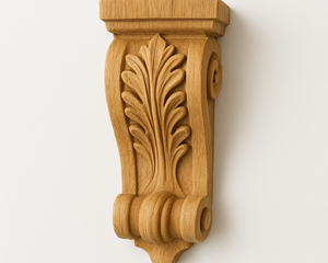 Carved timber corbels (decorative support brackets)