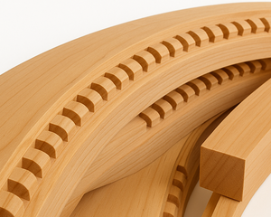 Loose timber frieze components (fretwork pieces)