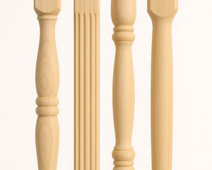Turned timber balusters for stairs and decks