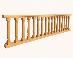 Pre-assembled timber balustrade panel with spindles
