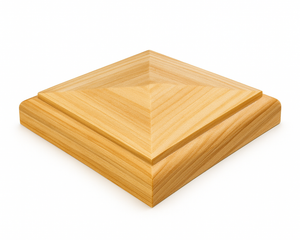 Decorative timber fence post capital (post cap)