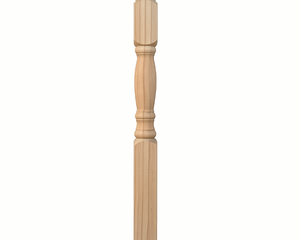 Turned timber newel posts for staircases