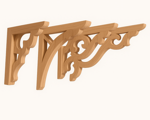 Decorative timber corner bracket for verandah