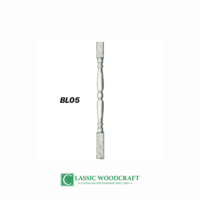 BL05, Turned Baluster 1000 x 43 x 43mm