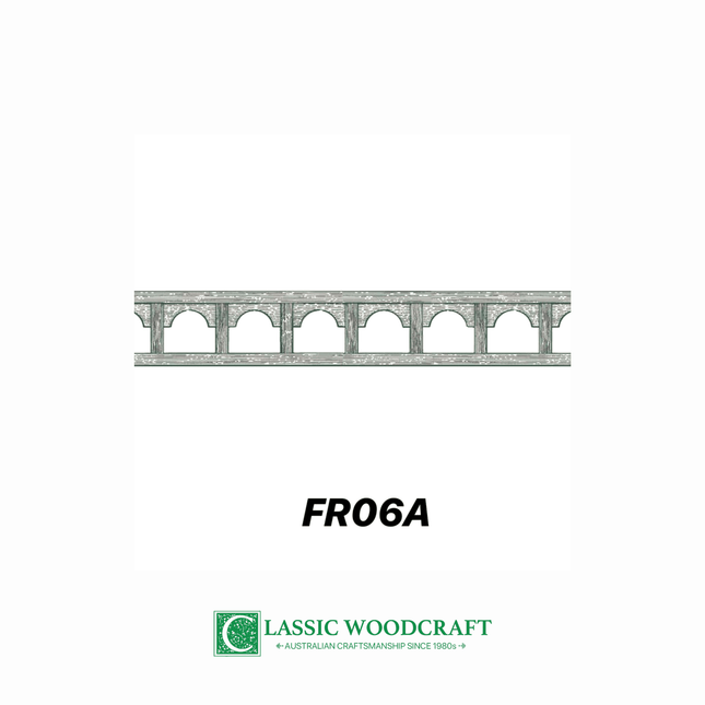 FR06a, Frieze 300mm High, Slats & Round Arched Inserts