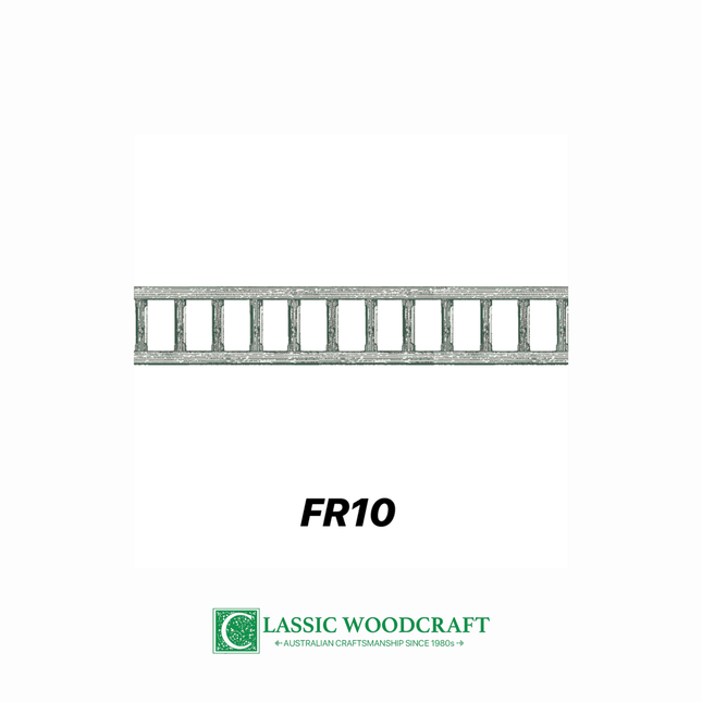FR10, Frieze 300mm High, Chamfered Spindles