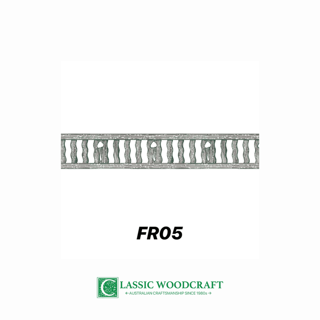 FR05, Frieze 300mm High, Squiggle Slats & Motifs