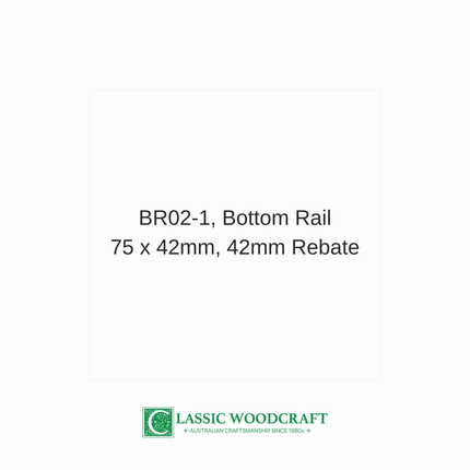 BR02-1, Balustrade Bottom Rail 75 x 42mm x 5.4m, 42mm Rebate
