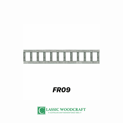 FR09, Frieze 300mm High, DAR Square Spindles