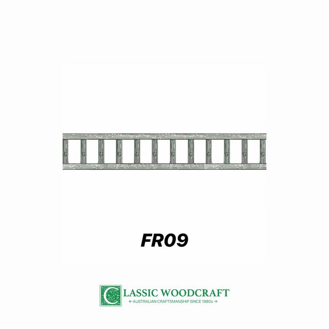 FR09, Frieze 300mm High, DAR Square Spindles