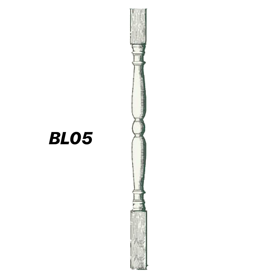 BL05, Balusters, Turned, 1000 x 43 x 43mm – Classic Woodcraft