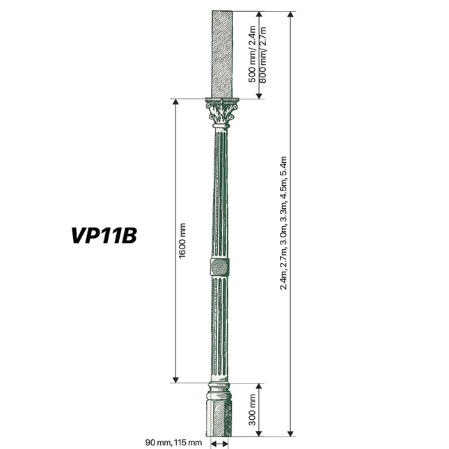 VP11b, Verandah Posts in LOSP Pine  (No capping)