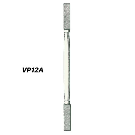 A line drawing of a verandah post, labeled VP12A.