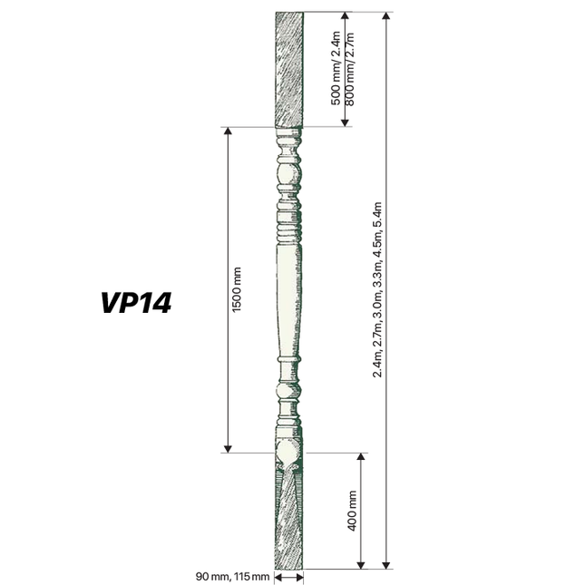 VP14, Verandah Posts in LOSP Pine