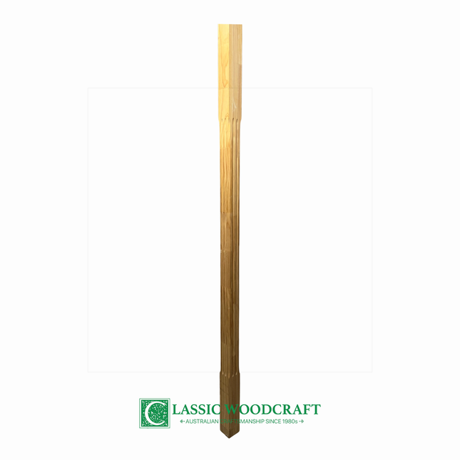 verandah turned post on a white background with 'Classic Woodcraft' logo.